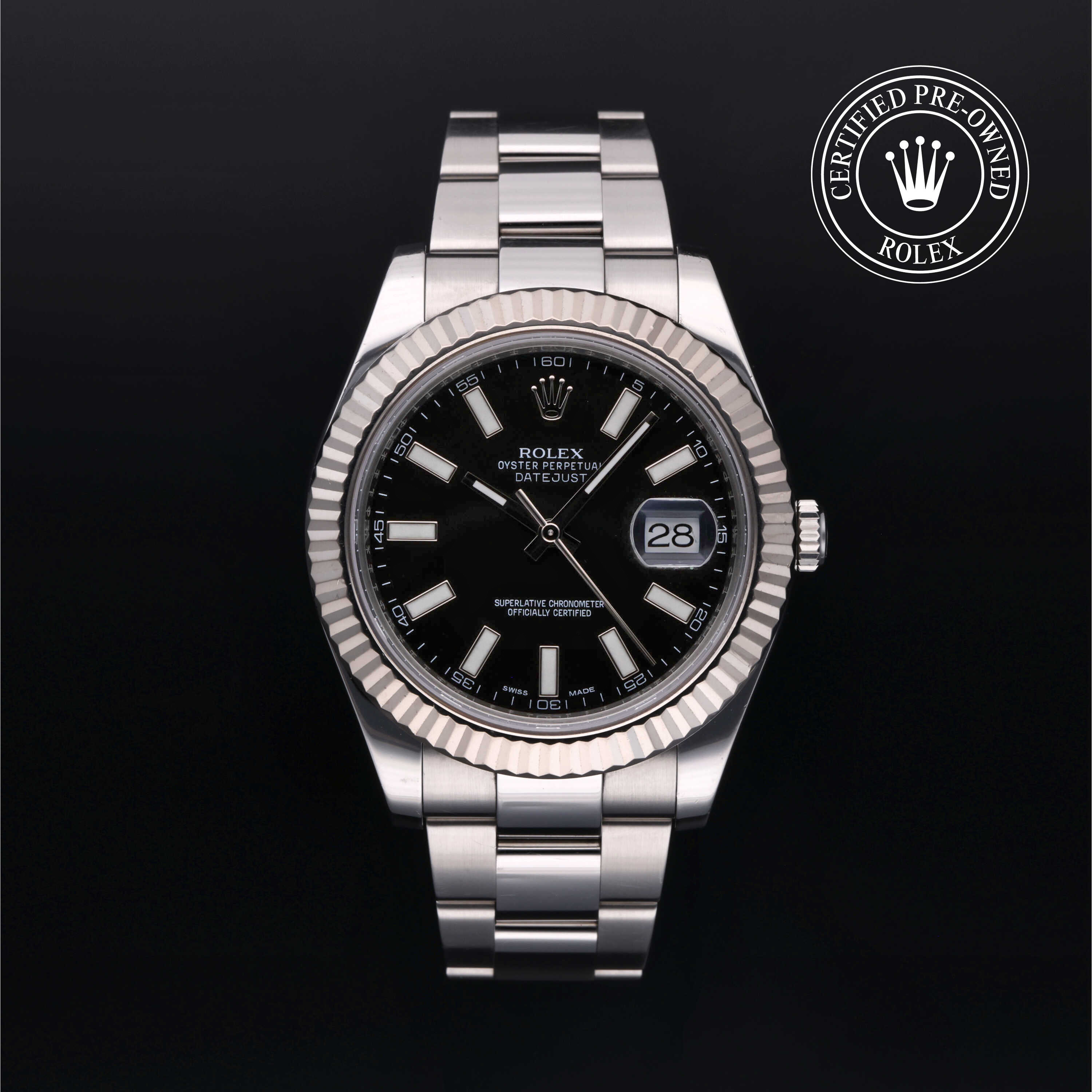 Rolex Certified Pre Owned Oyster Perpetual Datejust II 41mm in Rolesor 18 ct white gold M116334 0003 William Barthman