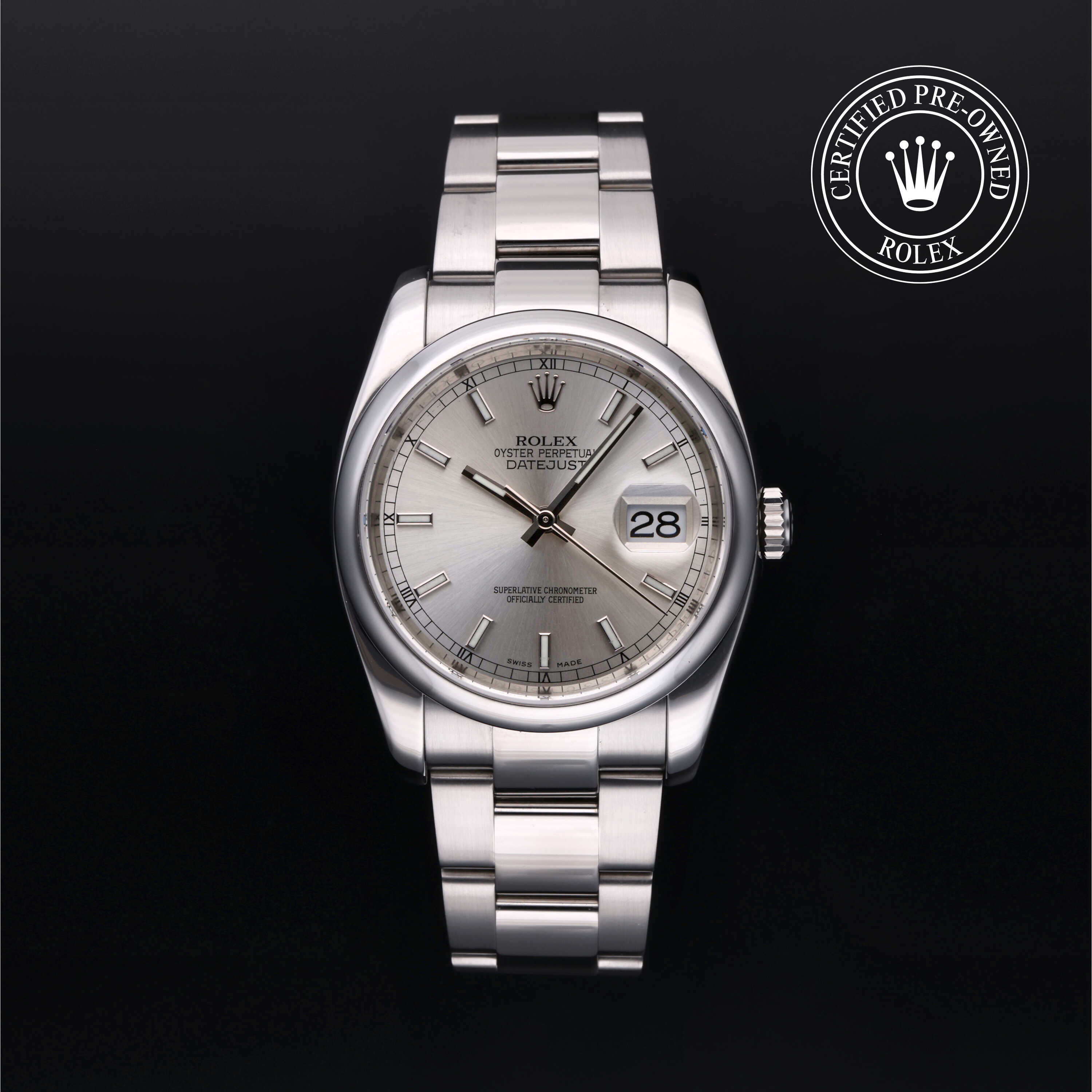 Rolex Certified Pre Owned Oyster Perpetual Datejust 36 36mm in Oystersteel M116200 0056 William Barthman